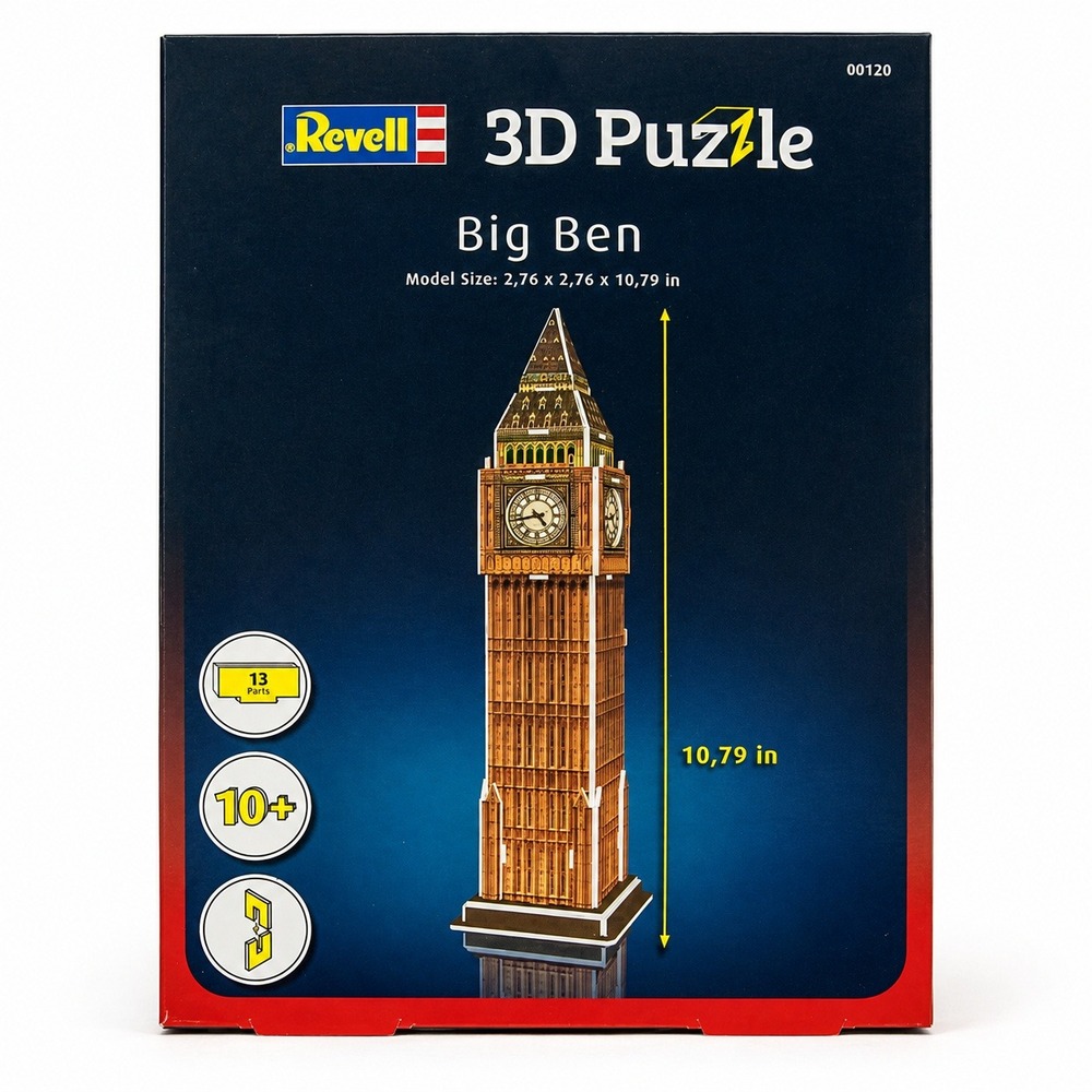 Revell Big Ben 3D Puzzle 13 Parts No Glue or Scissors Required 00120